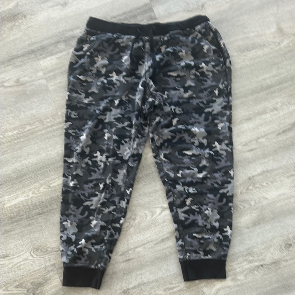 Polo by Ralph Lauren Black and Gray Jogger Thermal with Elastic Cuffs